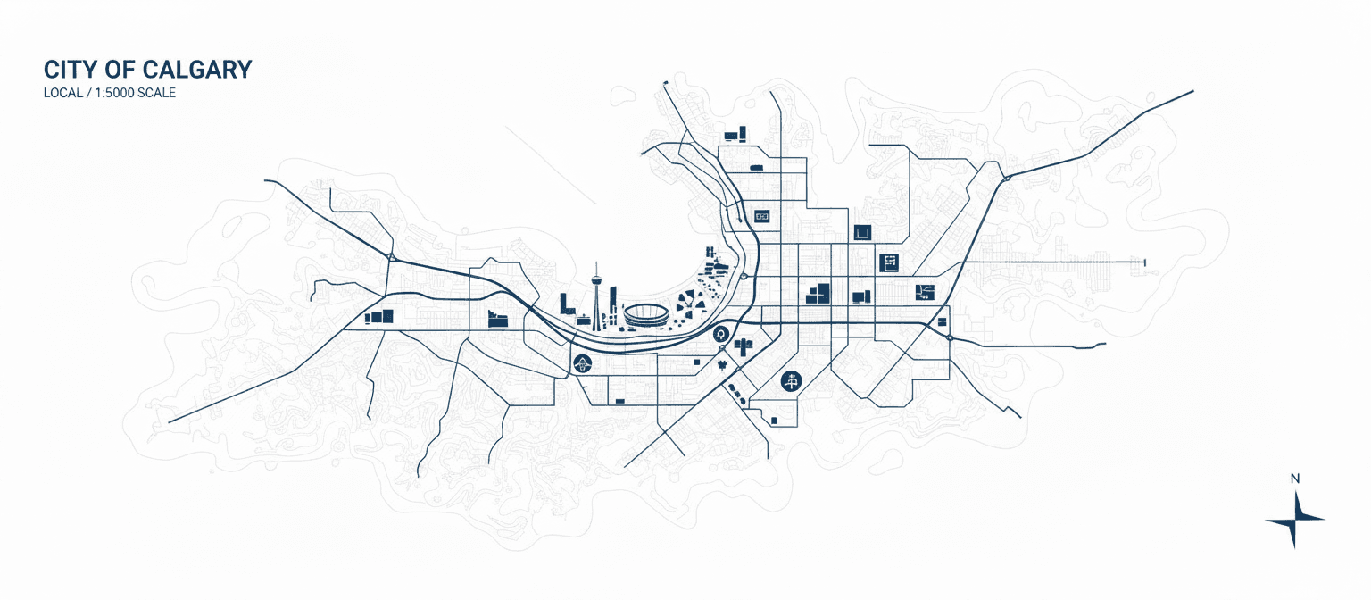 Map of Calgary, Alberta